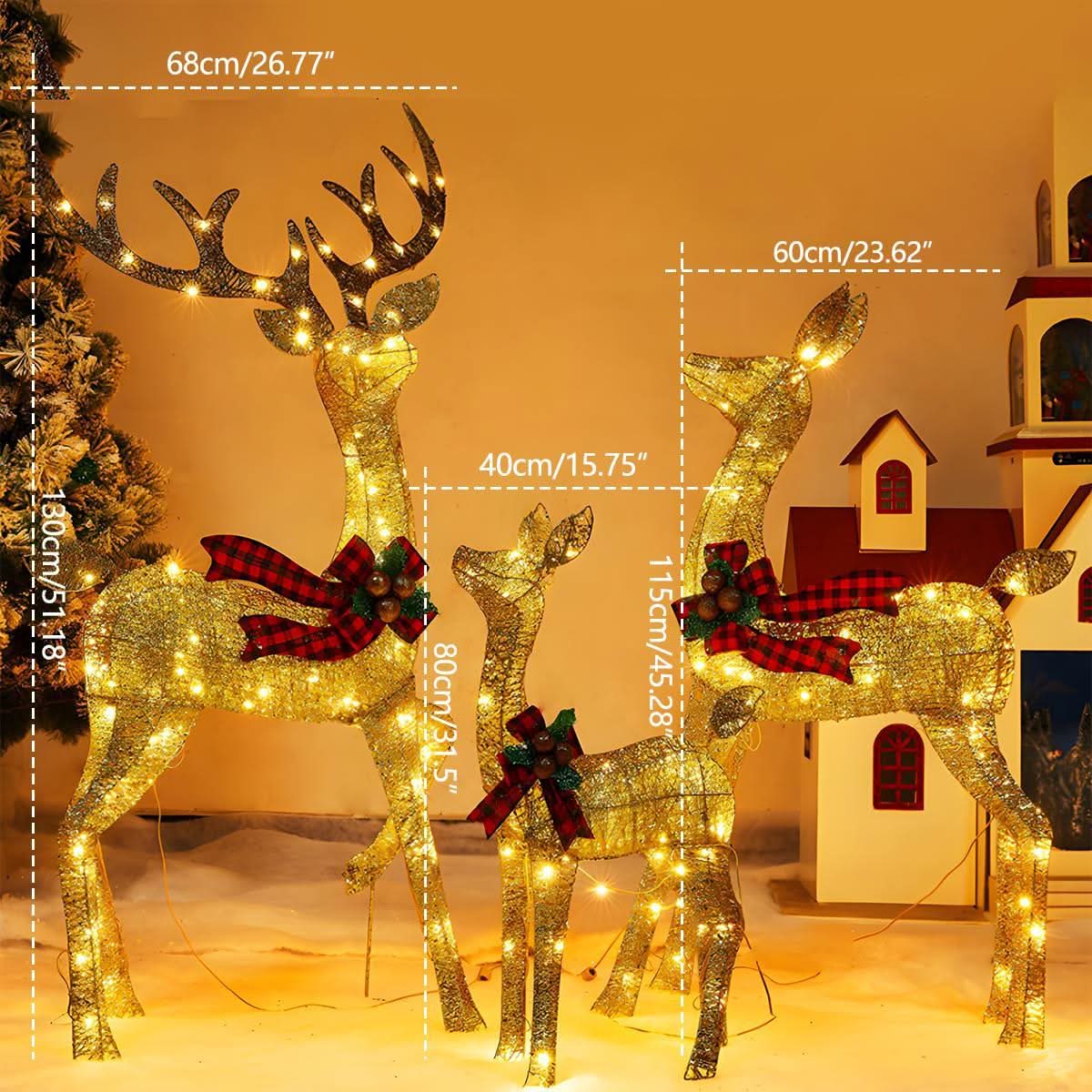 ELKLUME – Éclairage de renne de Noël pour une ambiance de fête élégante