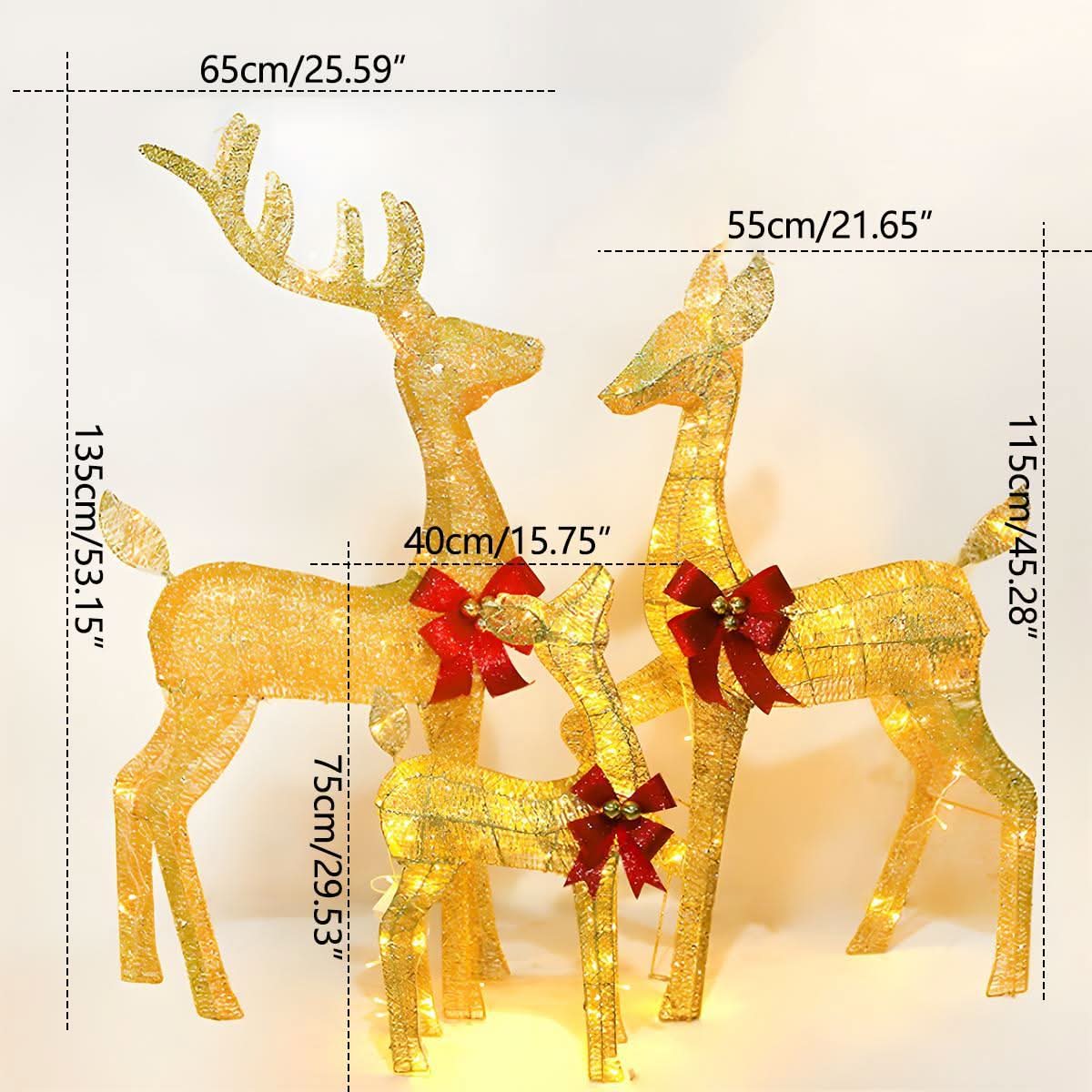 ELKLUME – Éclairage de renne de Noël pour une ambiance de fête élégante