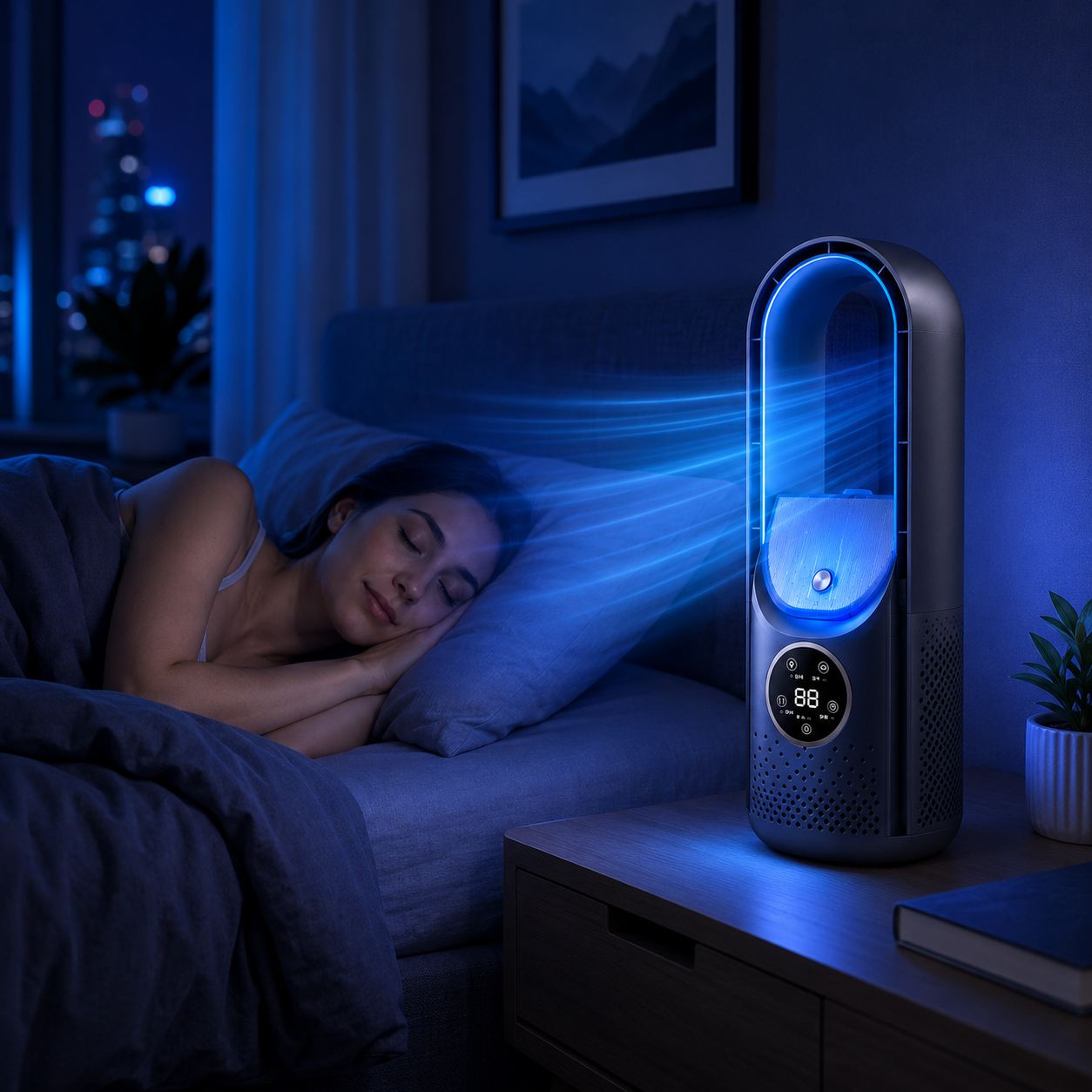 COOLBRIX - Compact Bladeless Portable Air Conditioner - Silent Cooling for Home & Office
