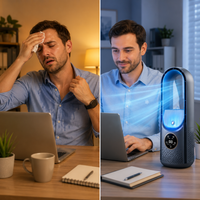 COOLBRIX - Compact Bladeless Portable Air Conditioner - Silent Cooling for Home & Office