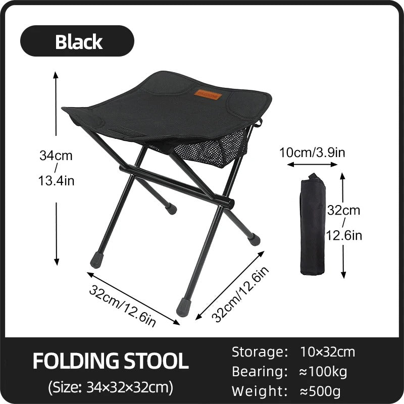 TREKSEAT – Tabouret de camping pliant en aluminium portable