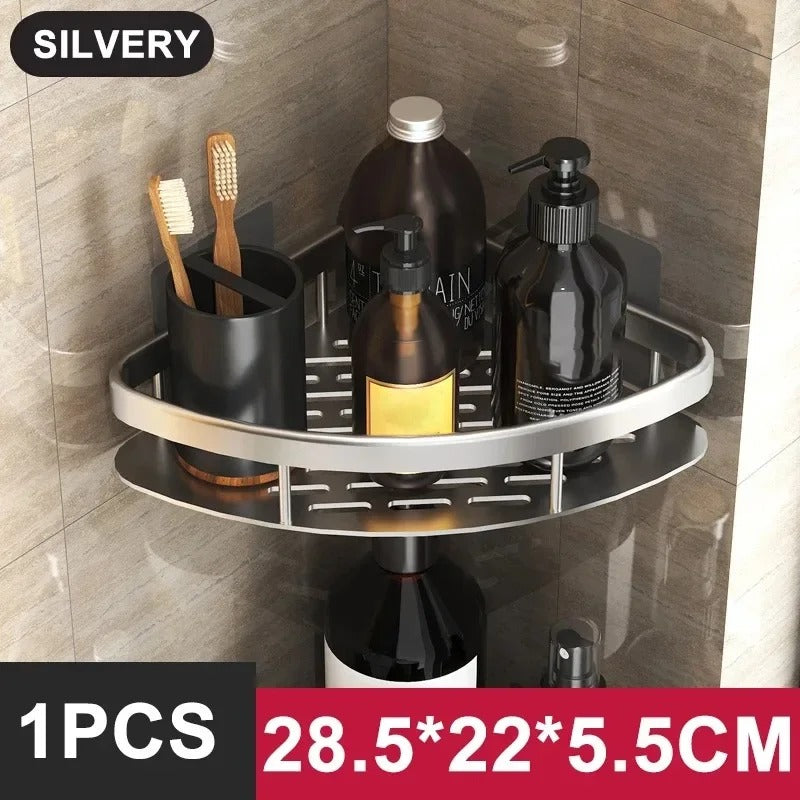 ALUVAULT – Organisateur mural en alliage d'aluminium pour étagère de salle de bain