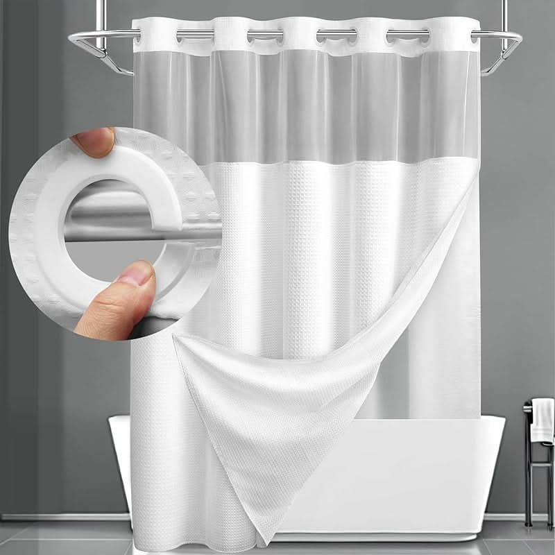 SPAELLE – Waffle Shower Curtain for Serene Bath Styling