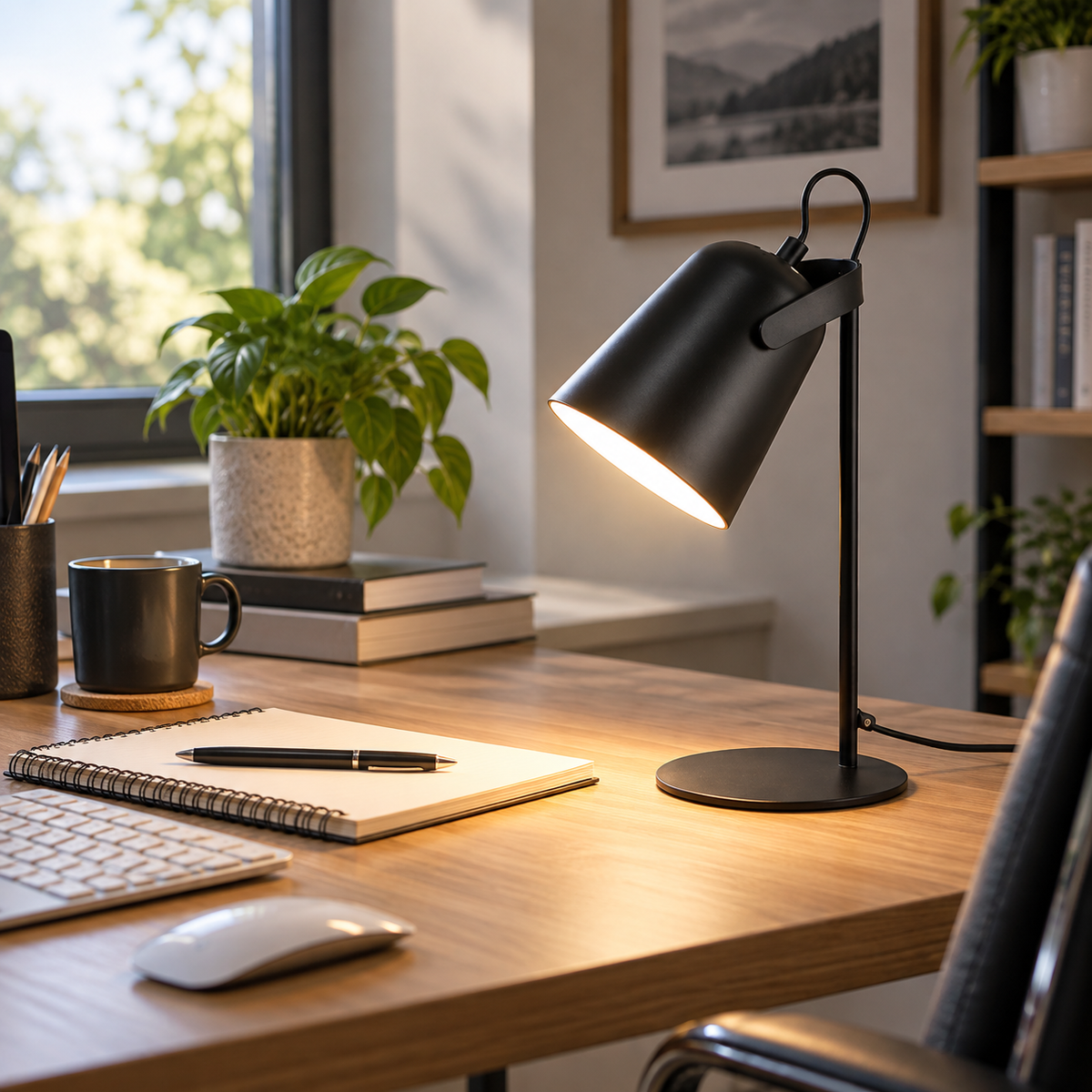 DESKFLARE – Verstellbare Schreibtischlampe für gerichtetes Alltagslicht