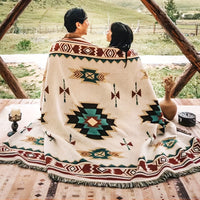 BohoLiving - Südwestlicher Jacquard-Picknickdecke