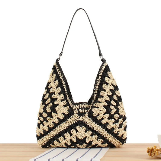 SUNLACE – Bohemian Crochet Beach Tote Bag