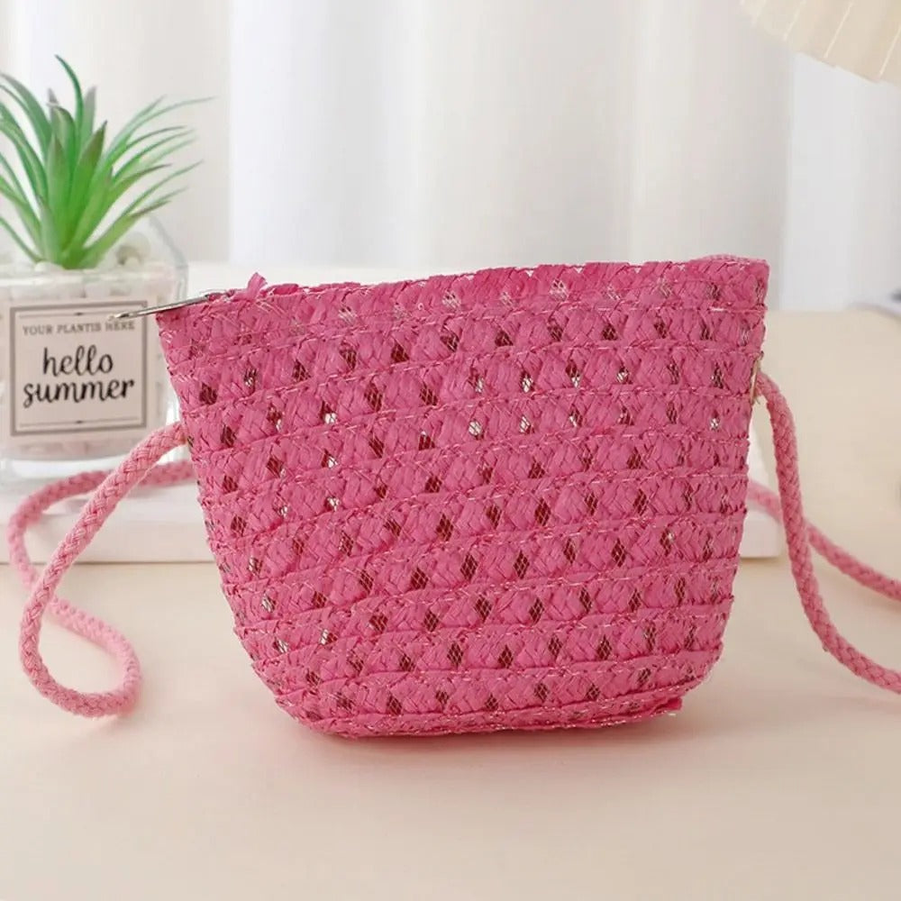 MINIBLOOM – Mini sac bandoulière en paille tissée