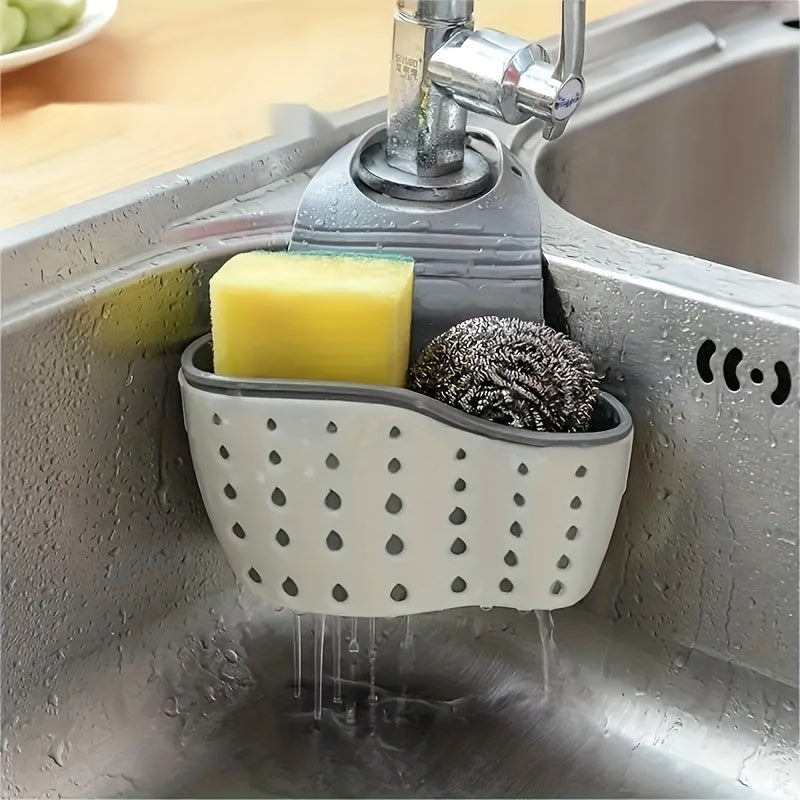 SINKORGANIX – Plateau de rangement réglable pour évier avec ensemble d'éponges