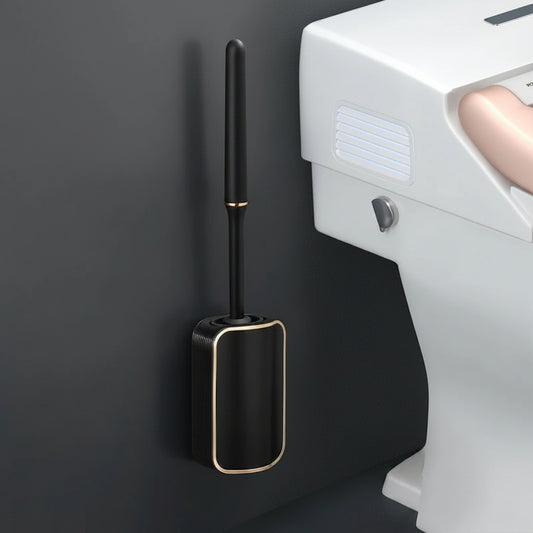LUXCLEANSE – Ensemble mural de brosse de toilette à séchage rapide