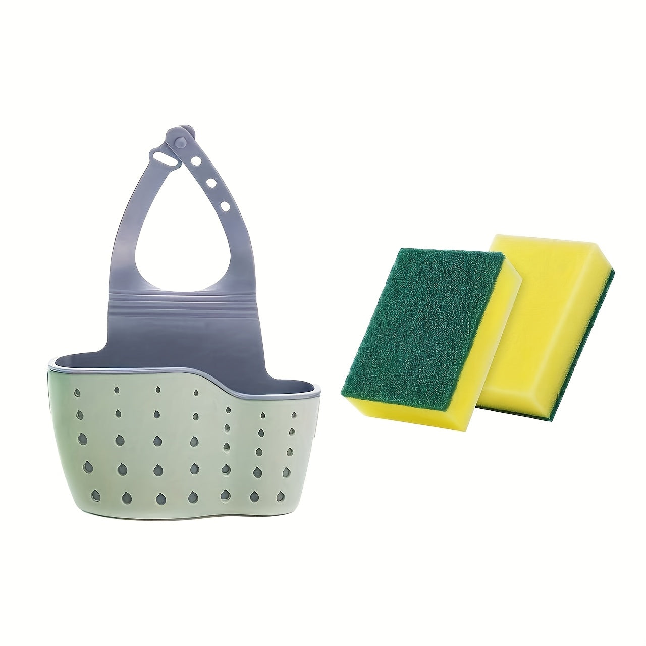 SINKORGANIX – Plateau de rangement réglable pour évier avec ensemble d'éponges