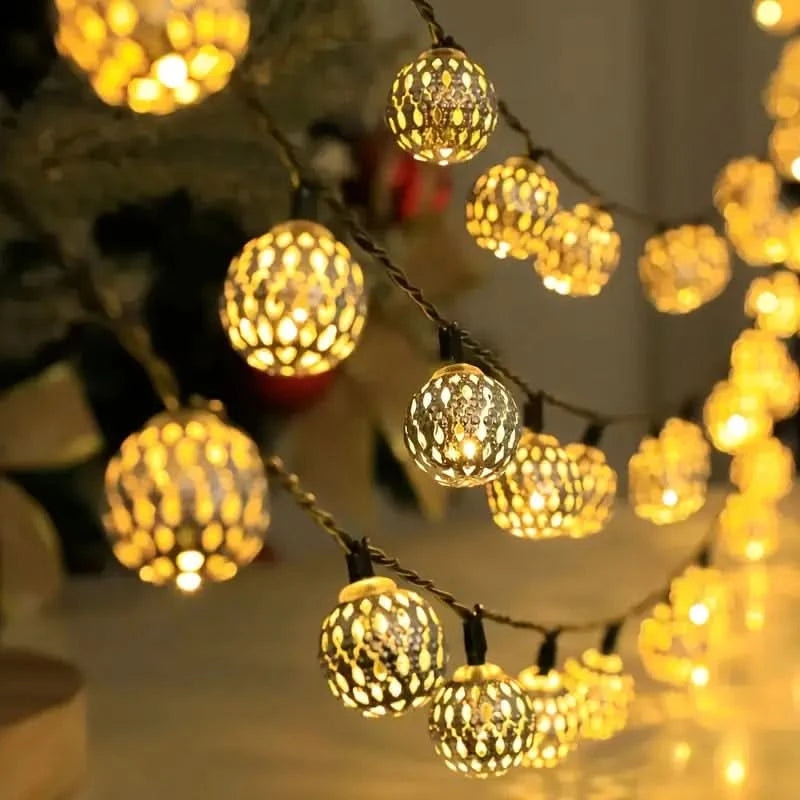 CASALORA – Marokkanische Lichterkette mit Kugeln für warmes dekoratives Licht