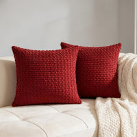 CORDFLOW – Housses de coussin à texture bulle pour décoration canapé et chambre