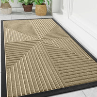 RIBGEORA – Geometric Ribbed Doormat for Clean Entryways