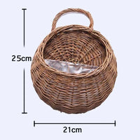 VINEHAVEN – Hanging Wicker Wall Planter Basket