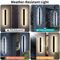 Brillanova - Dimmable Long Outdoor Wall Sconce