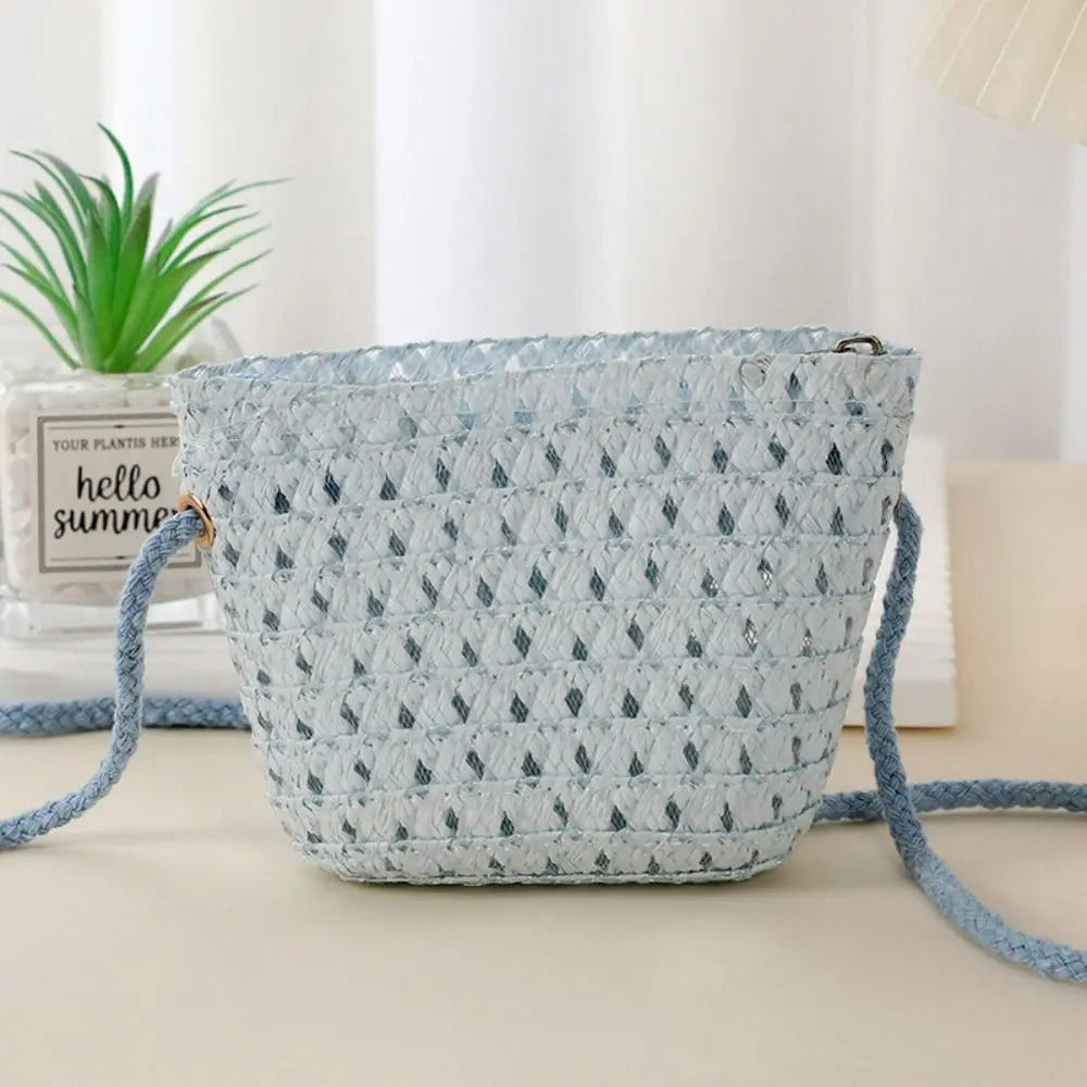 MINIBLOOM – Mini sac bandoulière en paille tissée