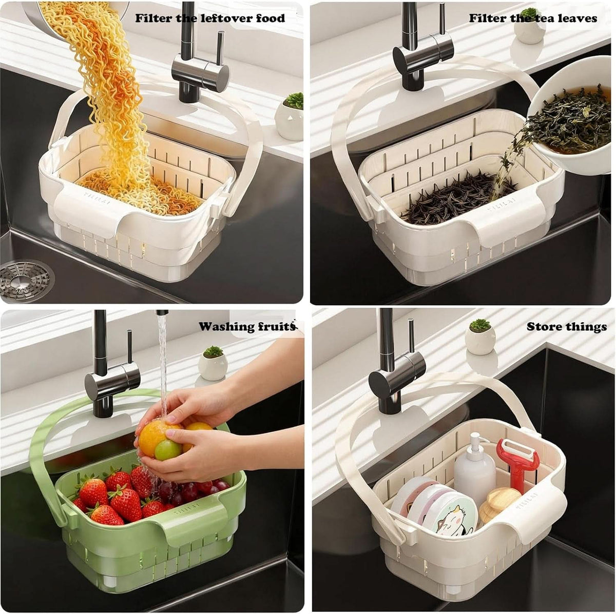 COLLAFLEX – Retractable Hanging Colander for Space-Saving Organization