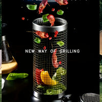 ROLLGRILL – Panier de grillade roulant en acier inoxydable