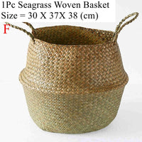 EARTHWEAVE – Panier de rangement tressé en herbe marine
