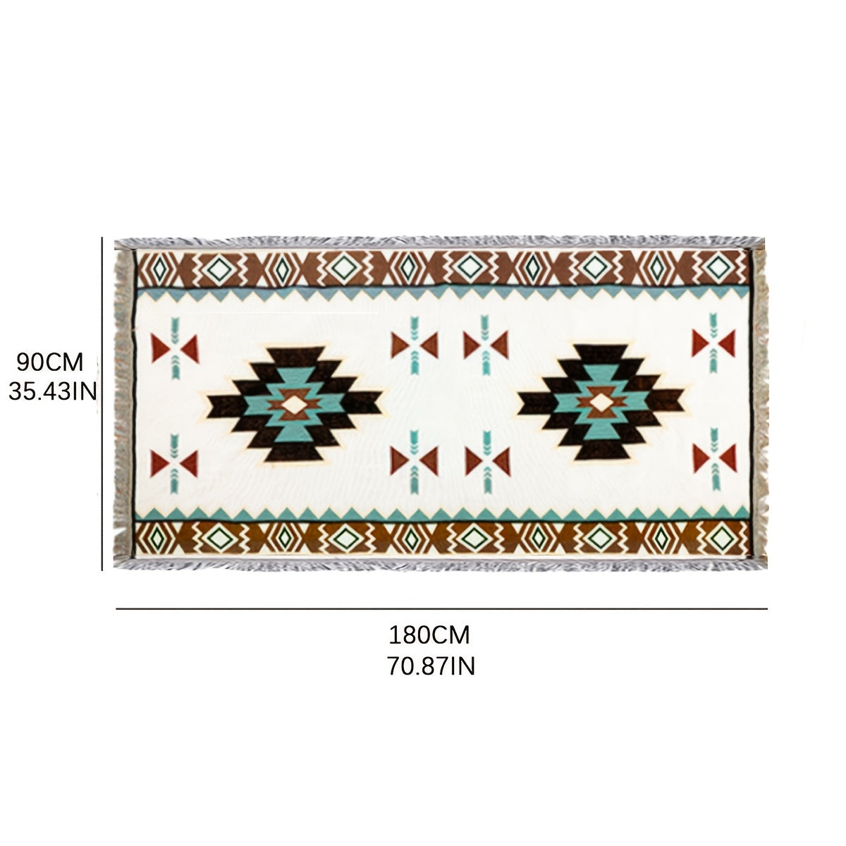 BohoLiving - Südwestlicher Jacquard-Picknickdecke