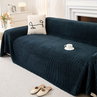 PLUSHLIVA – Double-Sided Plush Sofa Cover Blanket for All Seasons