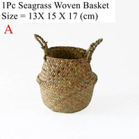 EARTHWEAVE – Panier de rangement tressé en herbe marine