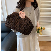 LUXEWEAVE – Sac à main en raphia tissé