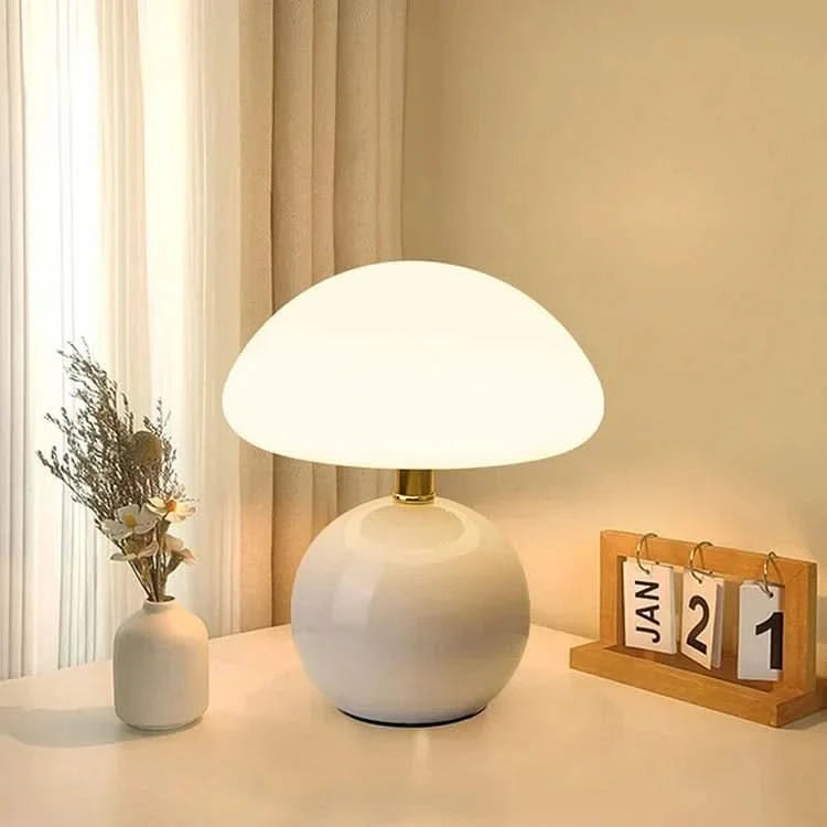 CAPLORA – Moderne Pilz-Tischlampe für sanftes, stimmungsvolles Licht