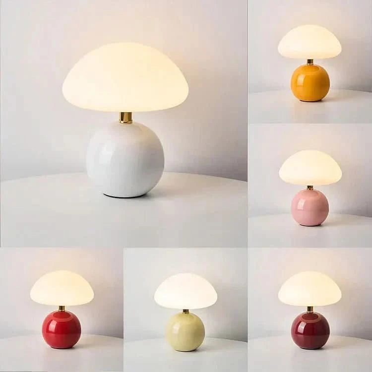 CAPLORA – Moderne Pilz-Tischlampe für sanftes, stimmungsvolles Licht