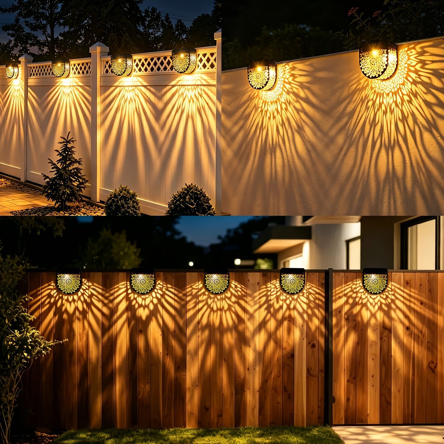 MiraLux - Solar HollowGlow Outdoor Fence Lights 4-Pack