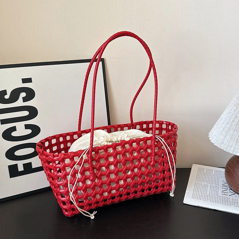 COASTBLOOM – Woven Summer Shoulder Tote Bag