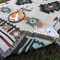 BohoLiving - Südwestlicher Jacquard-Picknickdecke