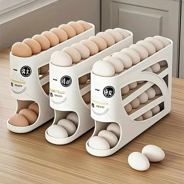 EGGROLLA – Organisateur roulant à 4 niveaux pour œufs