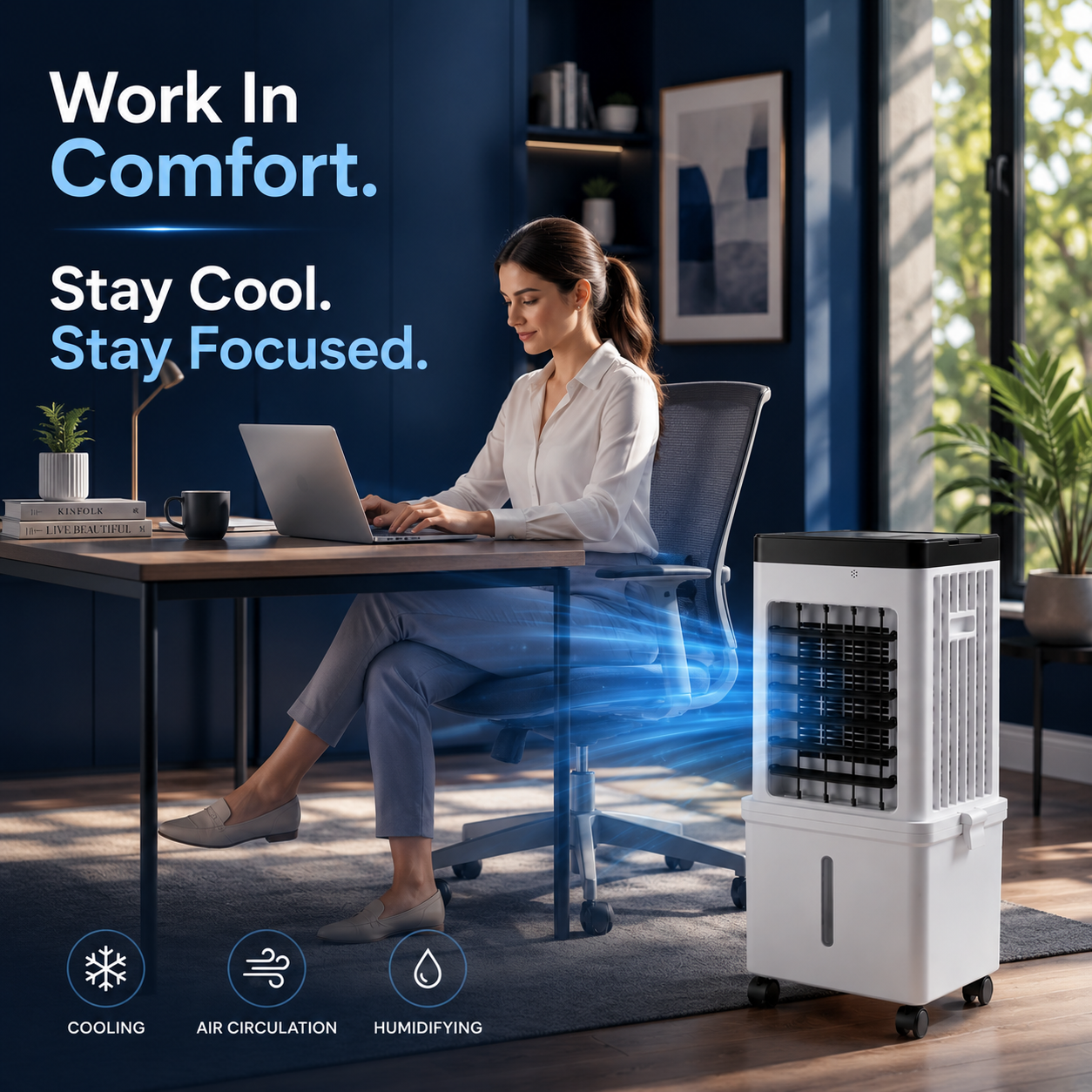 FrostAir – 3-in-1 Portable Air Conditioner for Cooling, Humidifying & Purifying