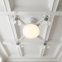 QUADAIR – LED-loftlampe med fire ventilatorer til komfort i hverdagen