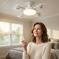 QUADAIR – LED-loftlampe med fire ventilatorer til komfort i hverdagen