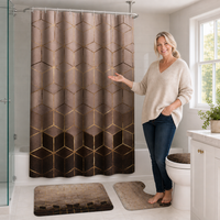 VEINELLE – Marble Print Shower Curtain for Graceful Bathroom Privacy