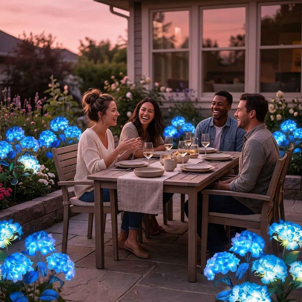 HYDRASHINE – Lampes solaires florales pour un éclat extérieur radieux