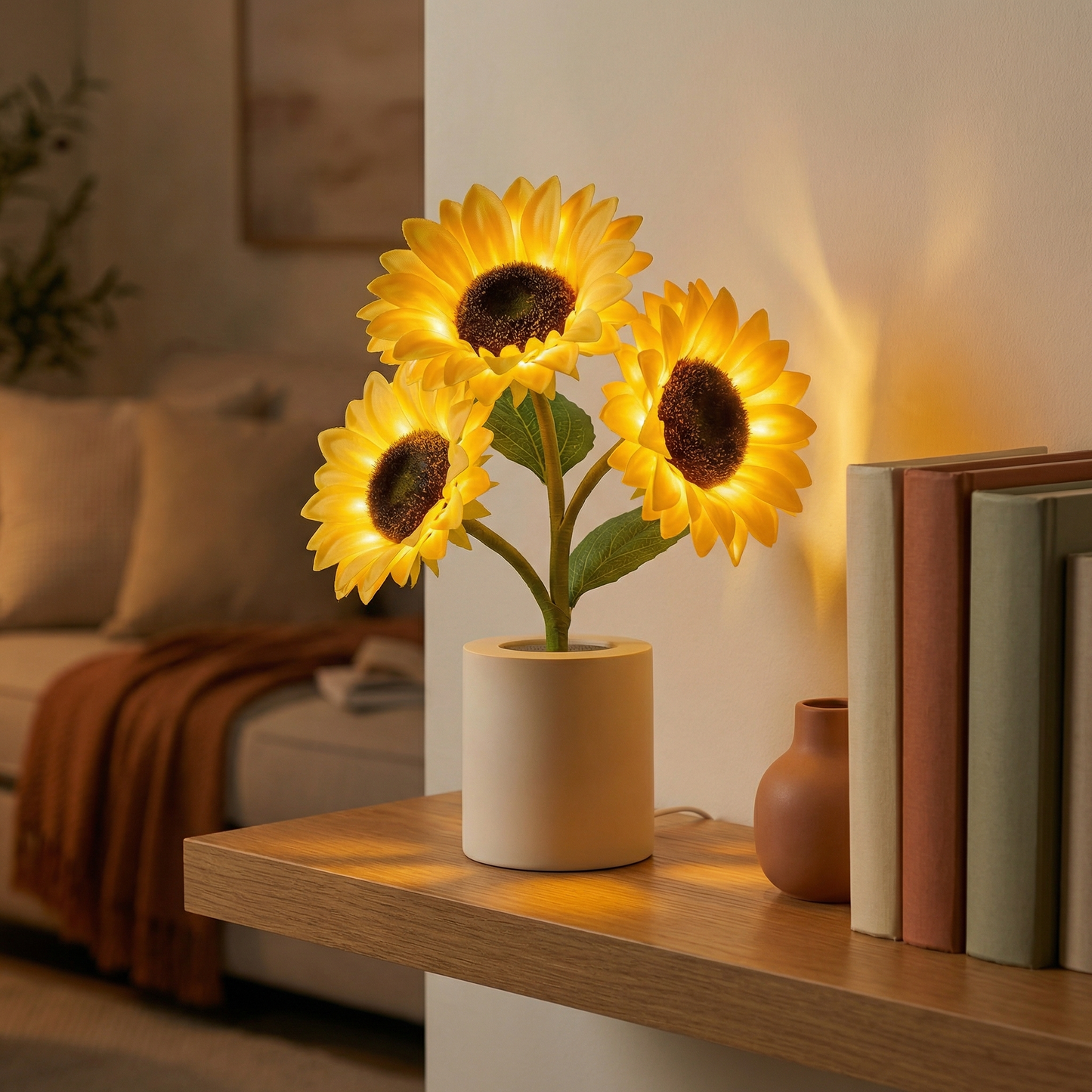 PETALRAY – Cordless Table Lamp for Elegant Floral Ambience