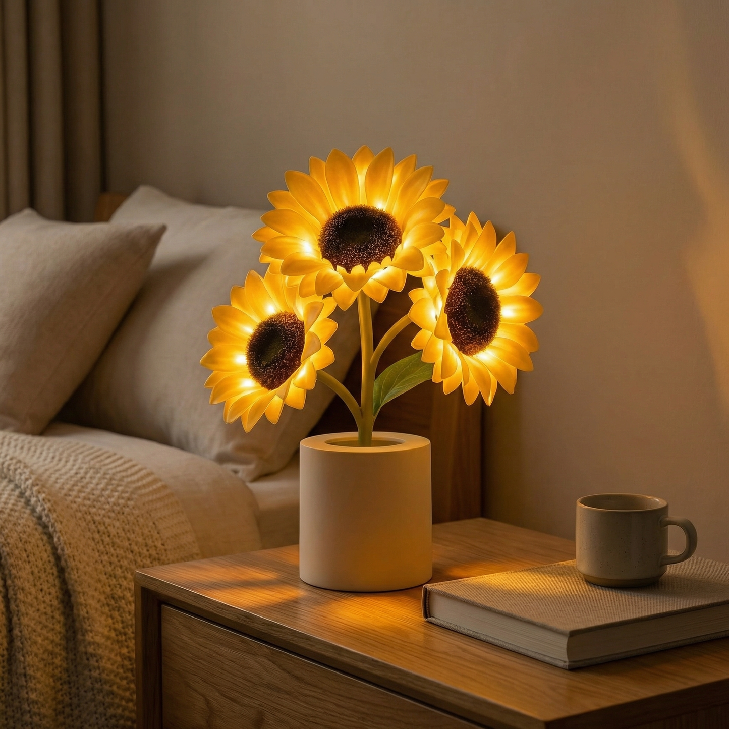 PETALRAY – Cordless Table Lamp for Elegant Floral Ambience