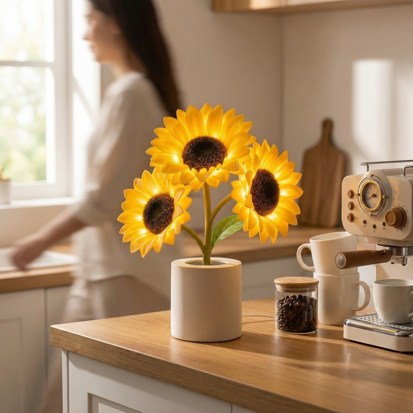 PETALRAY – Cordless Table Lamp for Elegant Floral Ambience