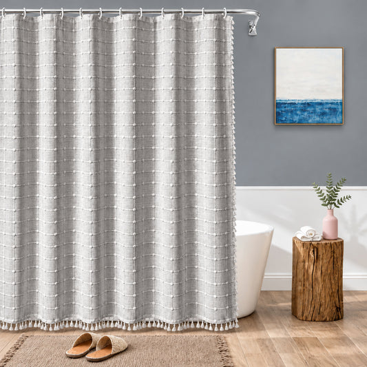 FRINGELLE – Rideau de douche décoratif pour une salle de bains au charme raffiné