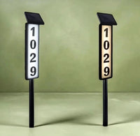 NIGHTBEACON – Solar House Address Sign for Evening Visibility