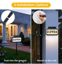 NIGHTBEACON – Solar House Address Sign for Evening Visibility