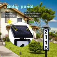NIGHTBEACON – Solar House Address Sign for Evening Visibility