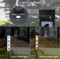 NIGHTBEACON – Solar House Address Sign for Evening Visibility