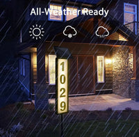 NIGHTBEACON – Solar House Address Sign for Evening Visibility