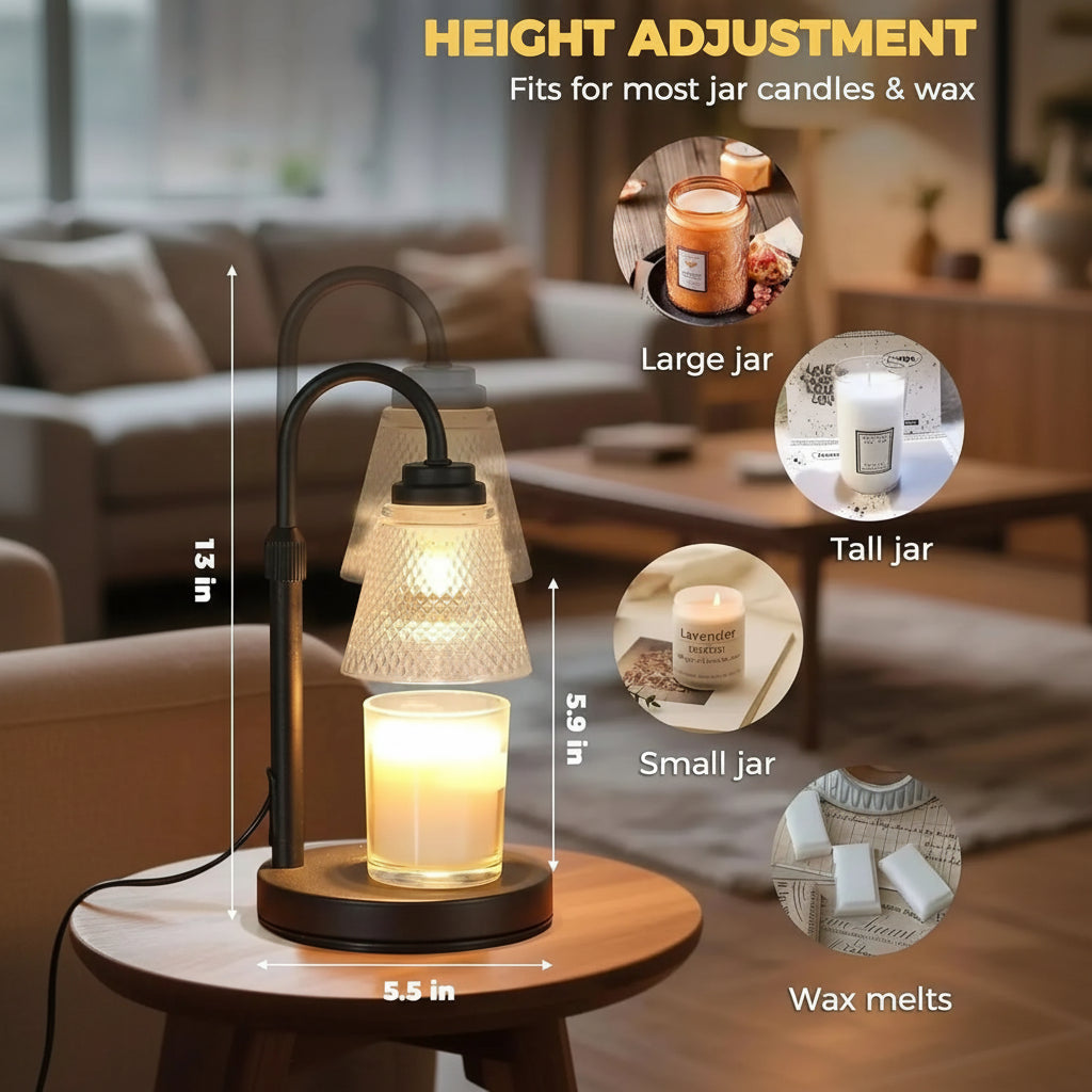 WAXTIMER – Candle Warmer Lamp with Timer for Flame-Free Ambience