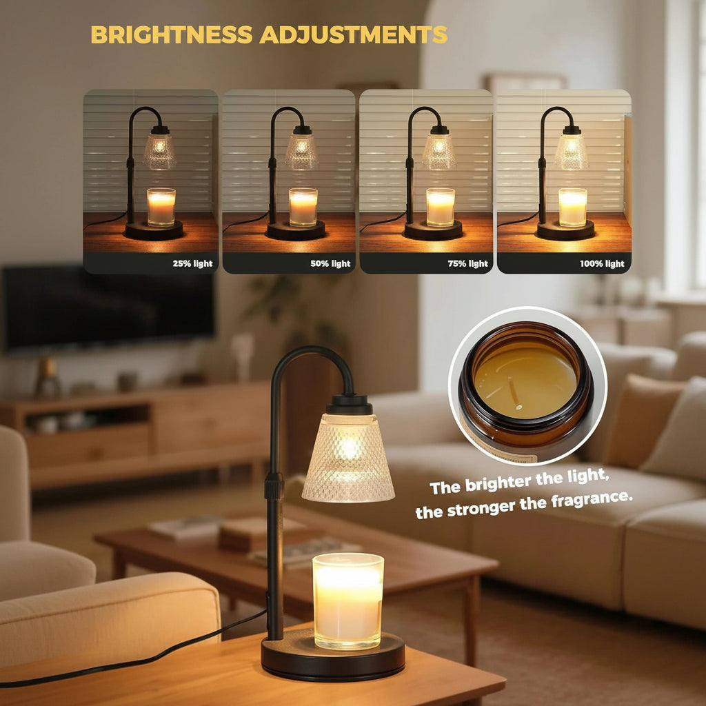 WAXTIMER – Candle Warmer Lamp with Timer for Flame-Free Ambience