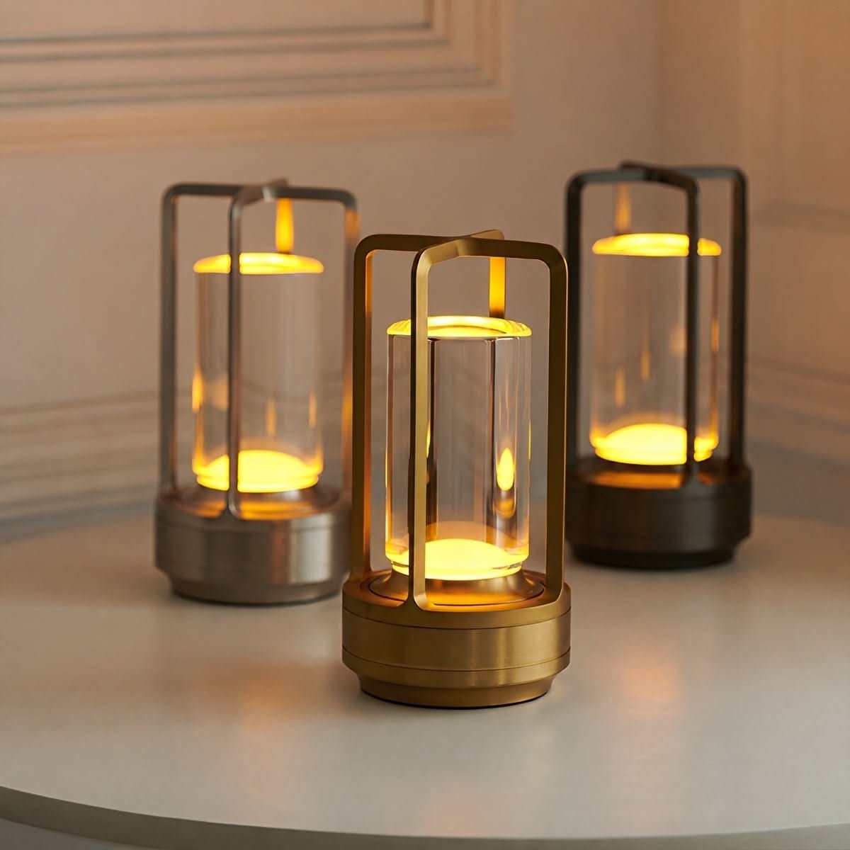 GLOWENZA – Ledningsfri bordlampe til sofistikeret interiørstemning
